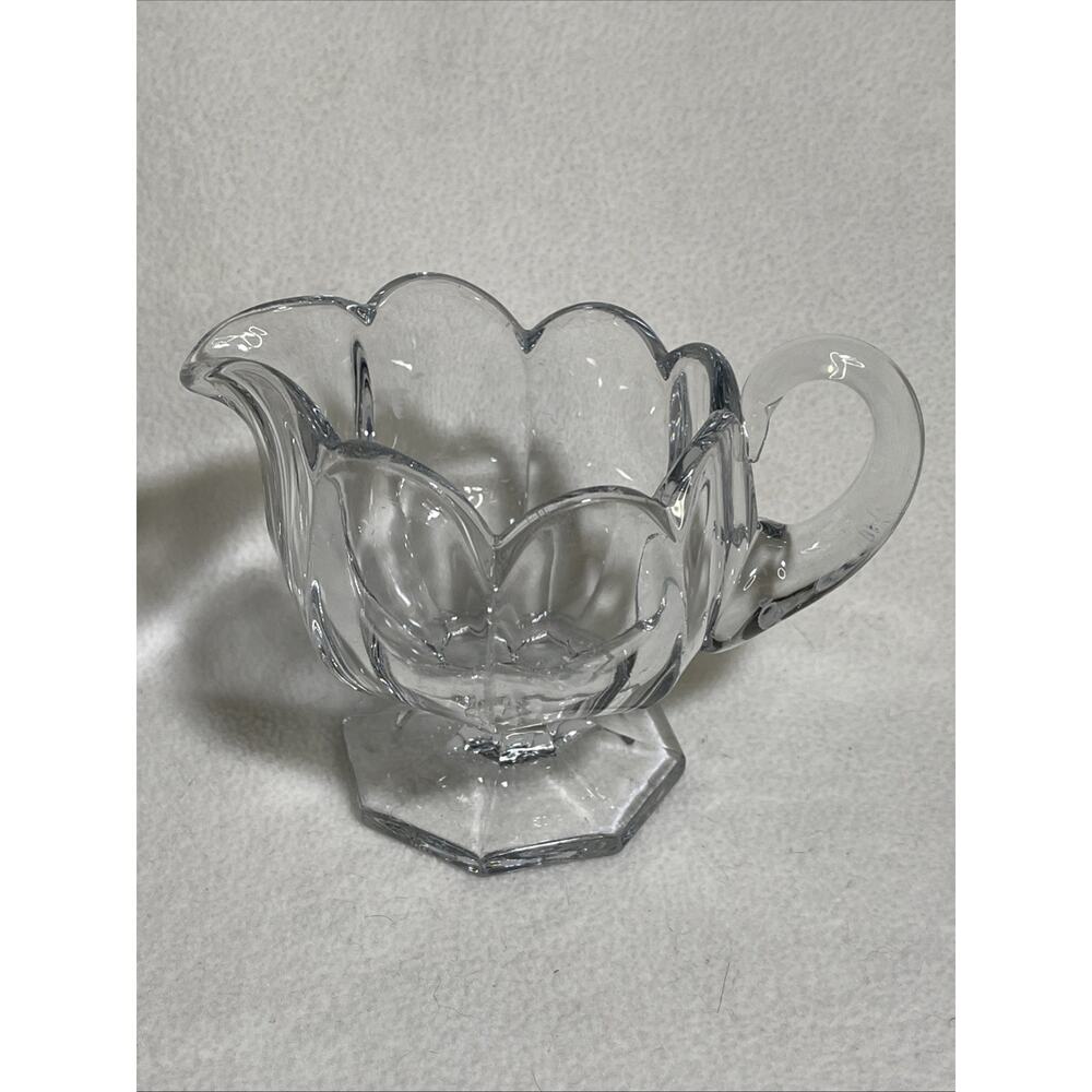 Heisey Pedestal Creamer /Pitcher Scalloped Top Vintage-Beautiful!